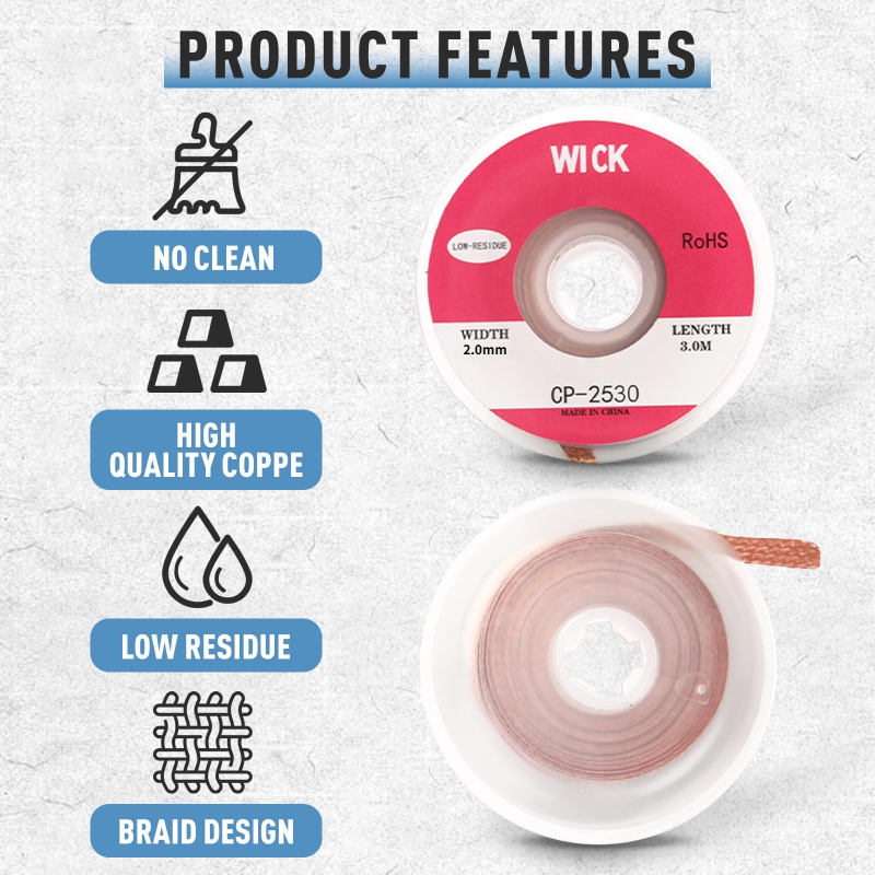 Copper Wire Roll - Copper Solder Wick Desoldering Mesh Braid