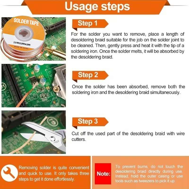 Copper Solder Wick Desoldering - Copper Wire Roll review and price