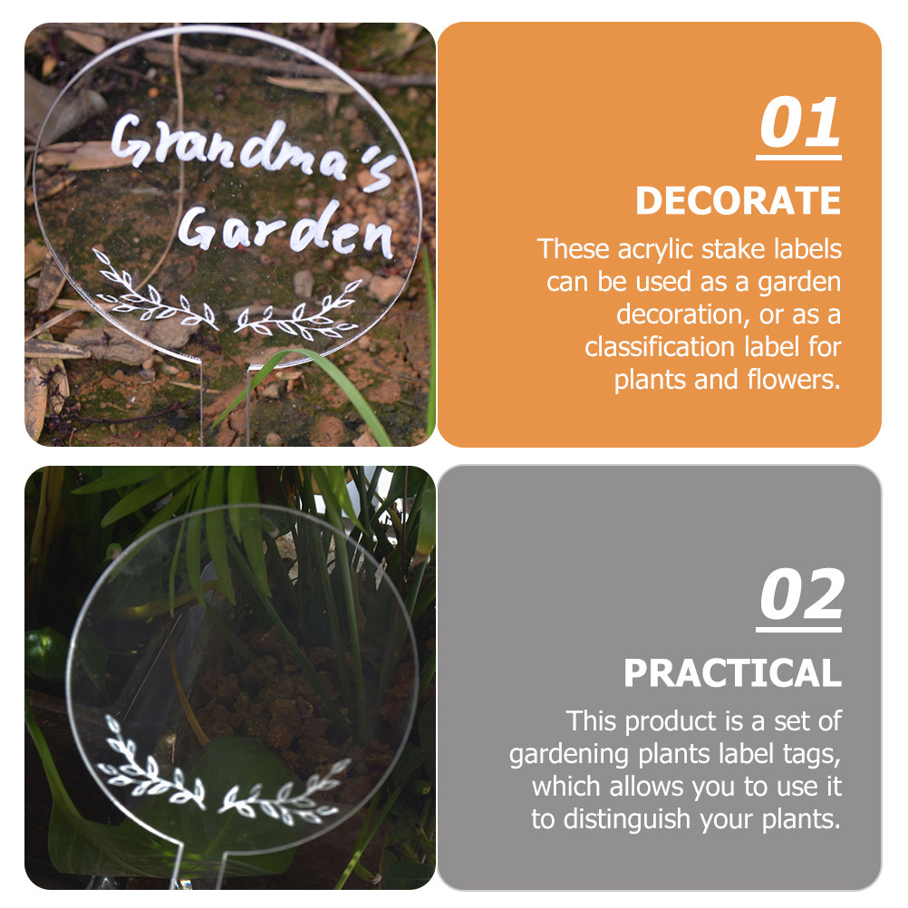 6Pcs Acrylic Plant Label Tags  - Bonsai Garden Name review and price